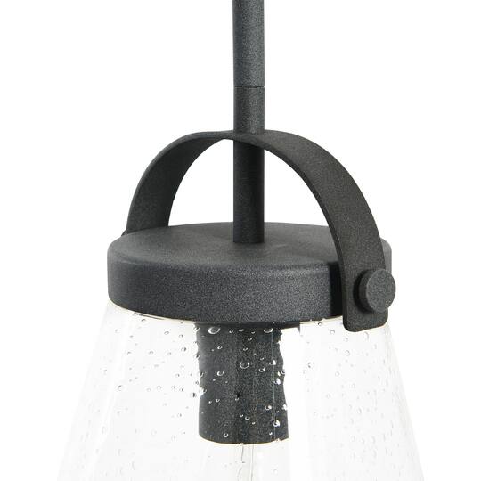 Hello Honey® Robert Stevenson Lighting Wesley Metal & Seedy Glass Ceiling Light